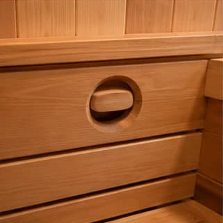 Sauna ventilation opening detail